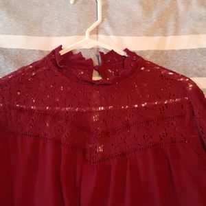 Burgundy blouse